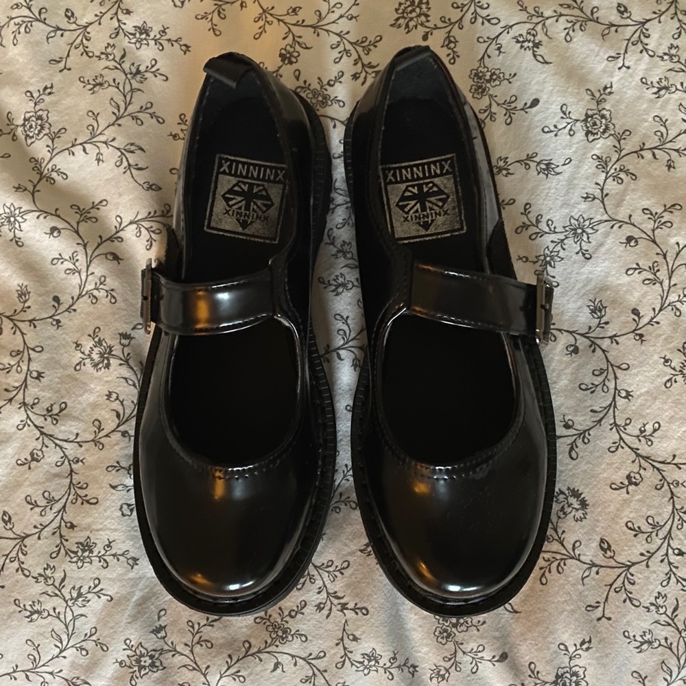 Size 37 or 6.5 Black Mary Jane shoes from Yesstyle